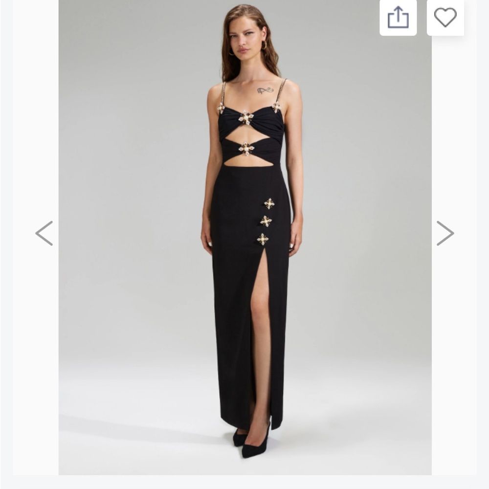 Self Portrait

Black Crepe Midi Dress With Chain straps size us 4